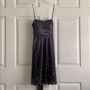 Silver & Grey Spaghetti Strapped Dress